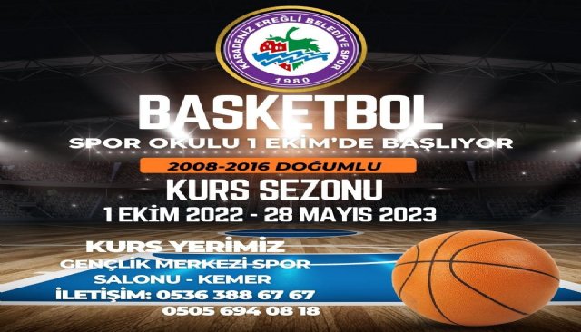 Kdz.Ereğli Belediyespor Basketbol Okulu Açılıyor